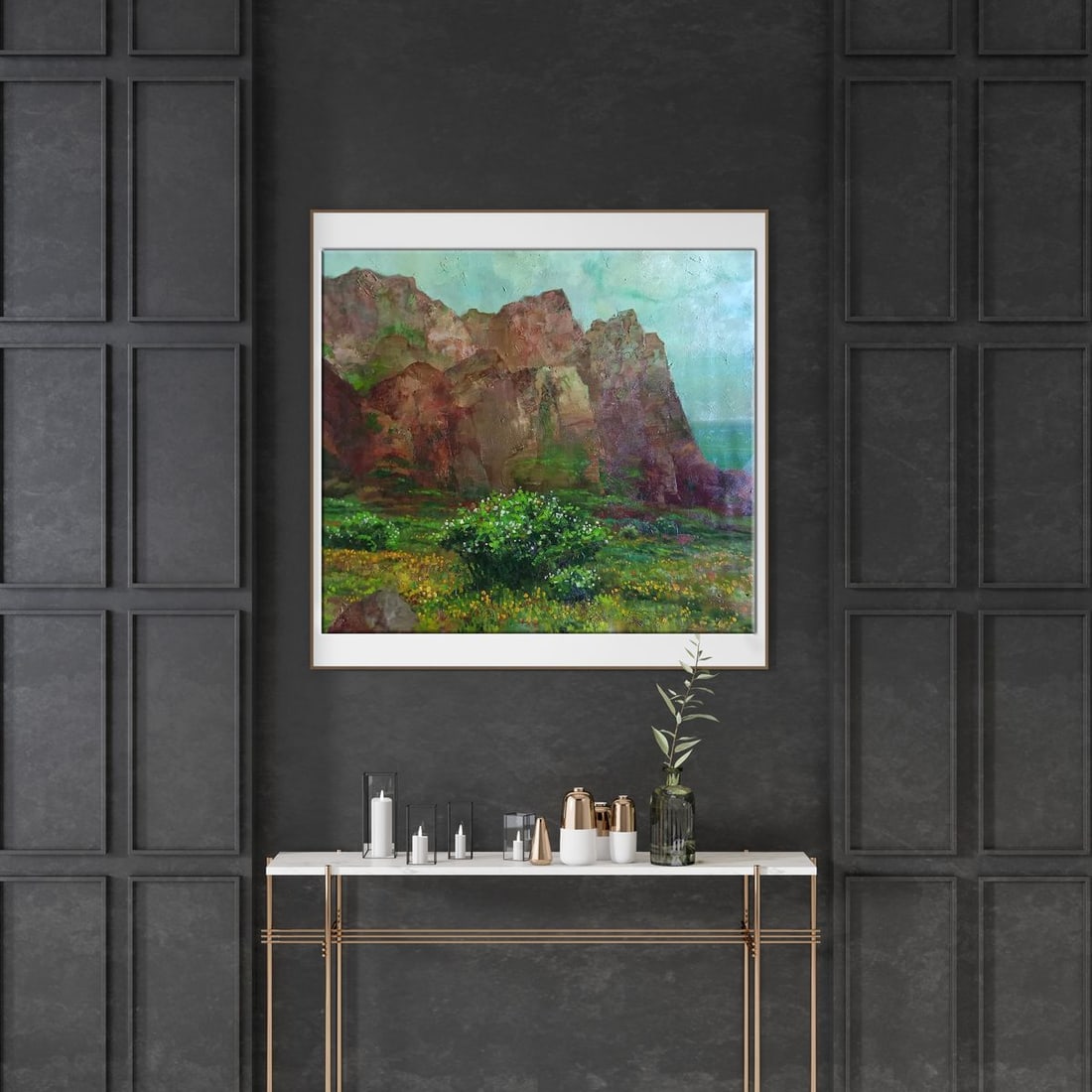 Abstract oil painting Kara-Dag Anatoly Borisovich Tarabanov - 3
