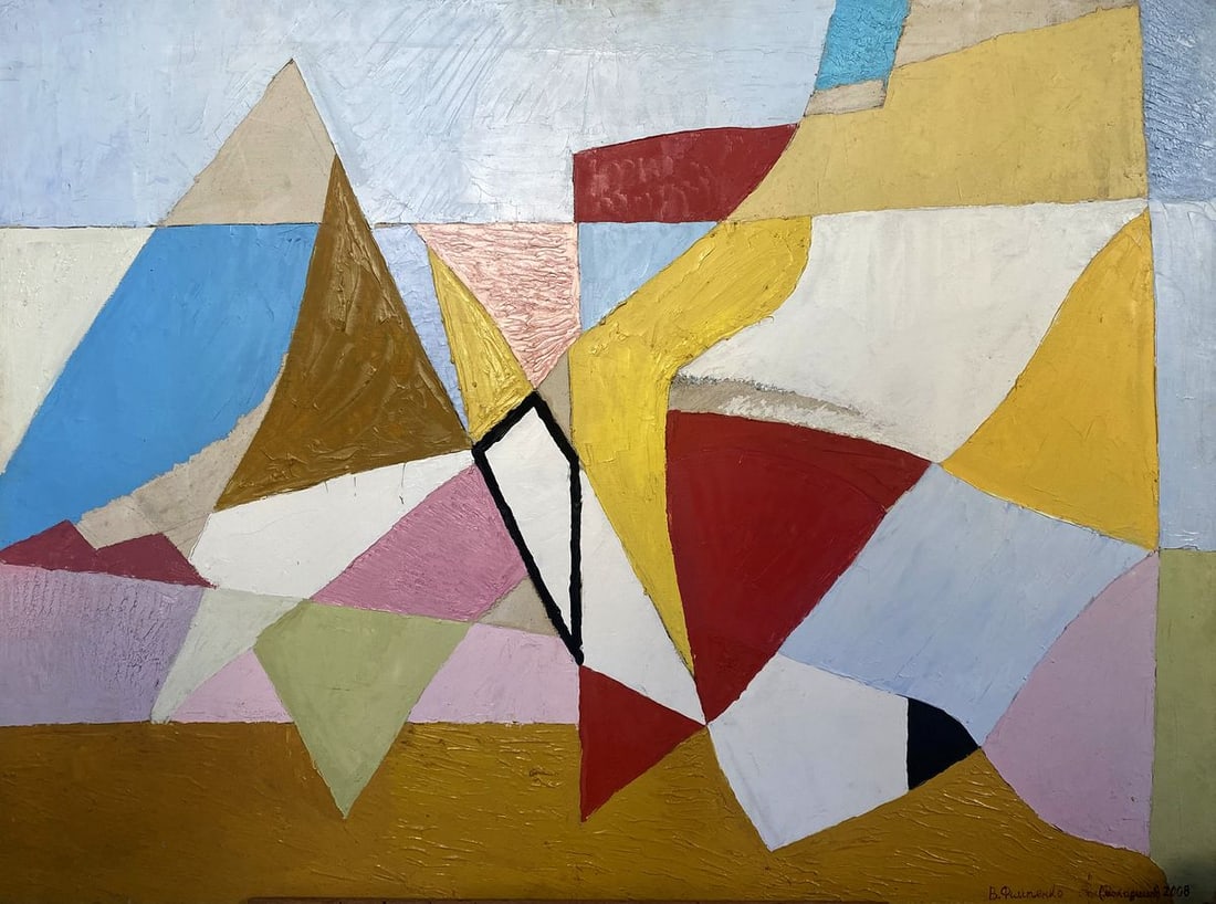 Abstract oil painting Mountains Filipenko Vladimir Valentinovich: Verne 336*** ABOUT THIS PAINTING **** TITLE: Mountains* ARTISTS: Filipenko Vladimir Valentinovich* SIZE: 90x122 cm/'35.43x48.03 inches' * MEDIUM: oil, canvas* HAND PAINTED: Original painting from our
