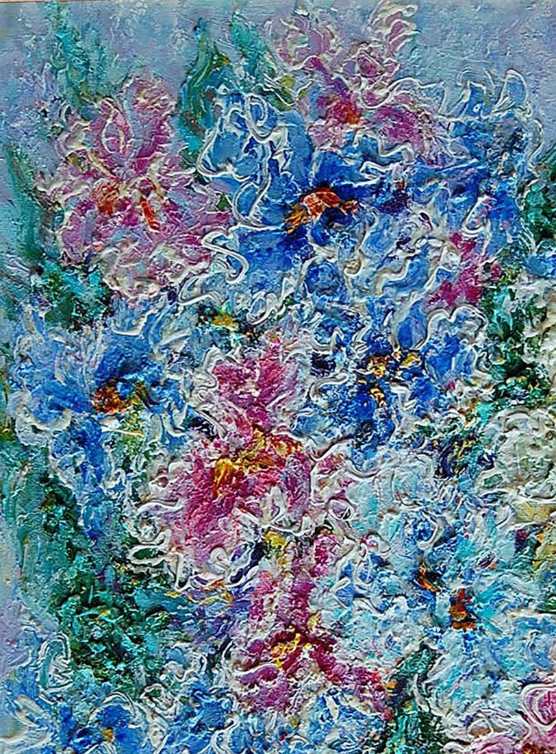 Abstract oil painting My irises Kotmin Olga - 2