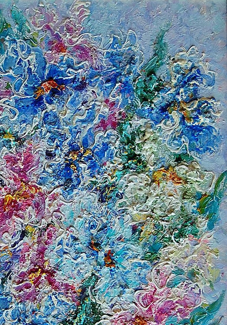 Abstract oil painting My irises Kotmin Olga - 3