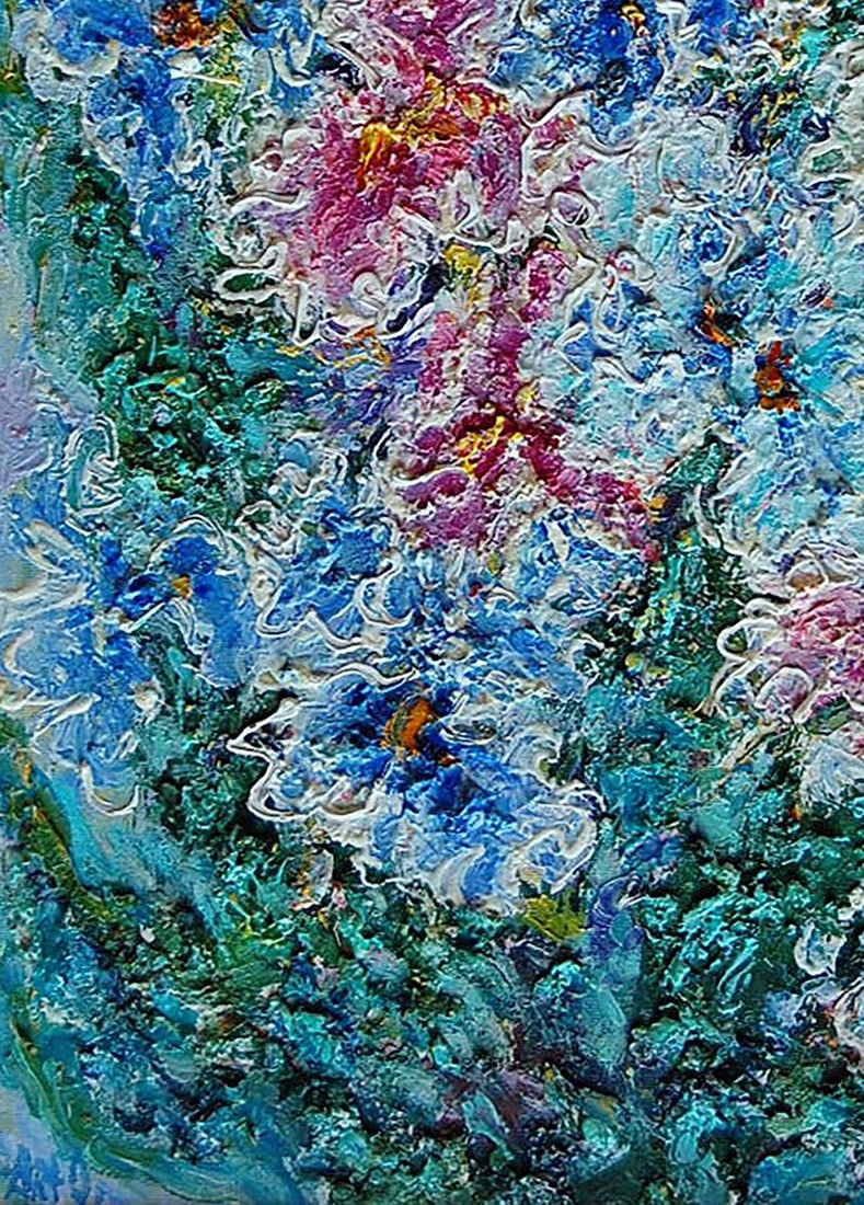 Abstract oil painting My irises Kotmin Olga - 4