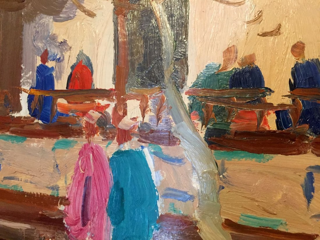 Oil painting Meeting people Konovalov Yuri Alexandrovich - 2