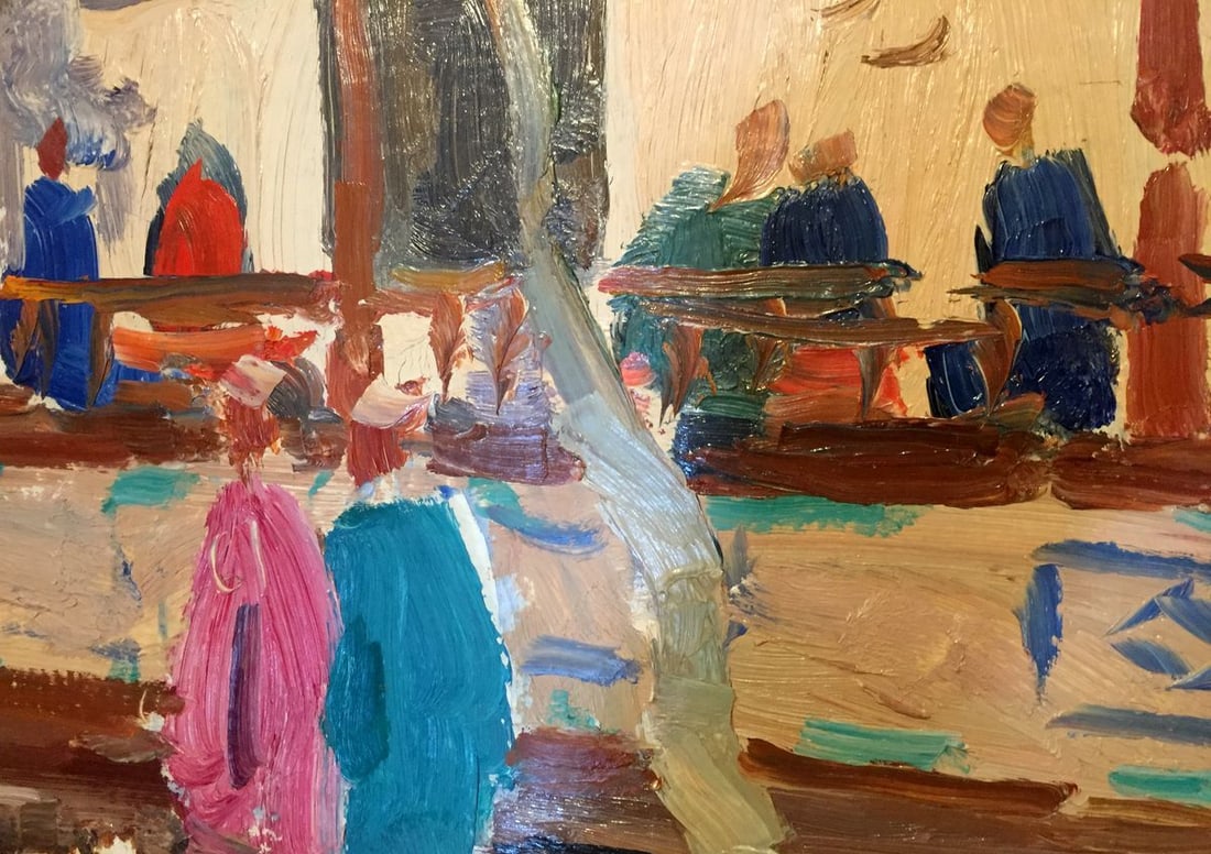 Oil painting Meeting people Konovalov Yuri Alexandrovich - 6