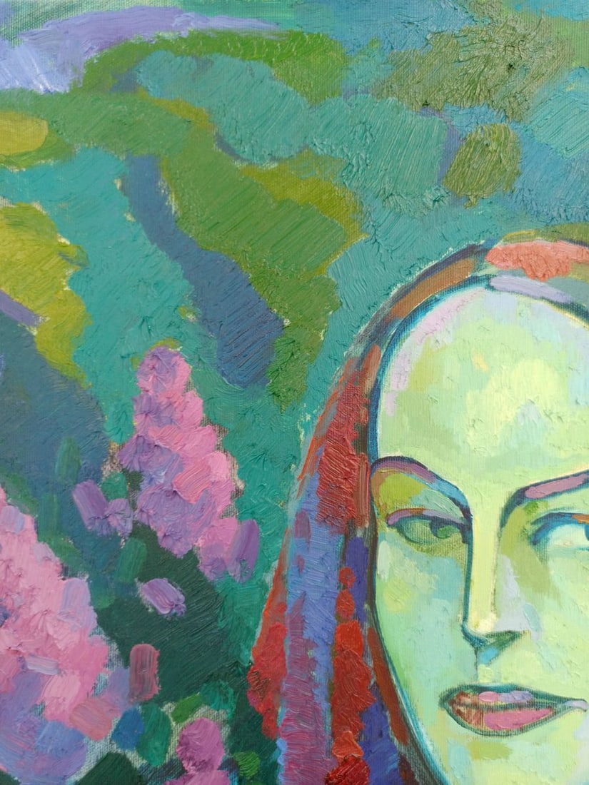 Abstract oil painting Portrait of a girl Peter Tovpev - 3