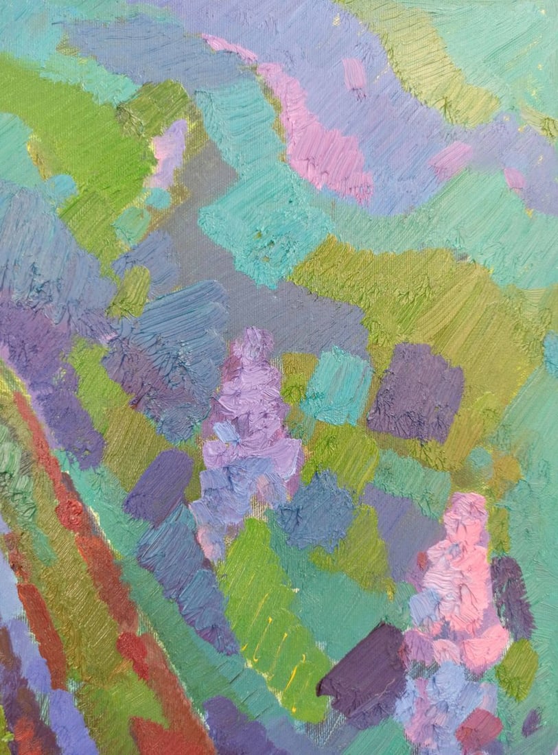 Abstract oil painting Portrait of a girl Peter Tovpev - 5