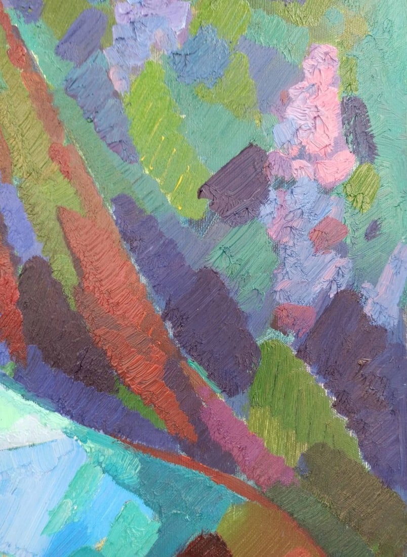 Abstract oil painting Portrait of a girl Peter Tovpev - 9