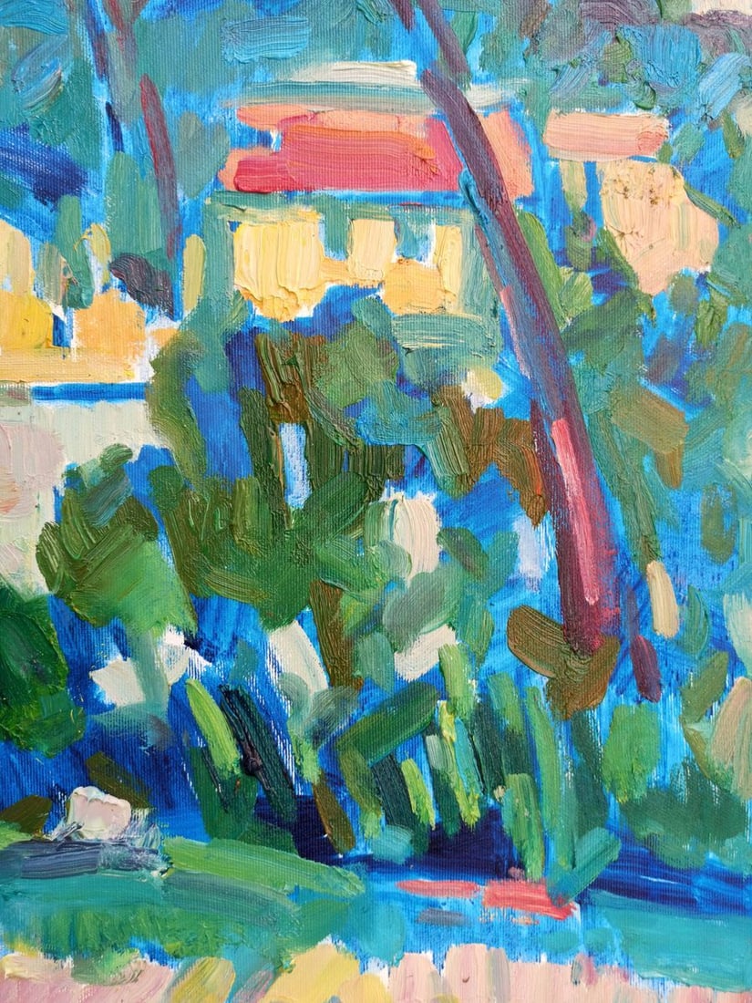 Abstract oil painting City view Peter Tovpev - 7