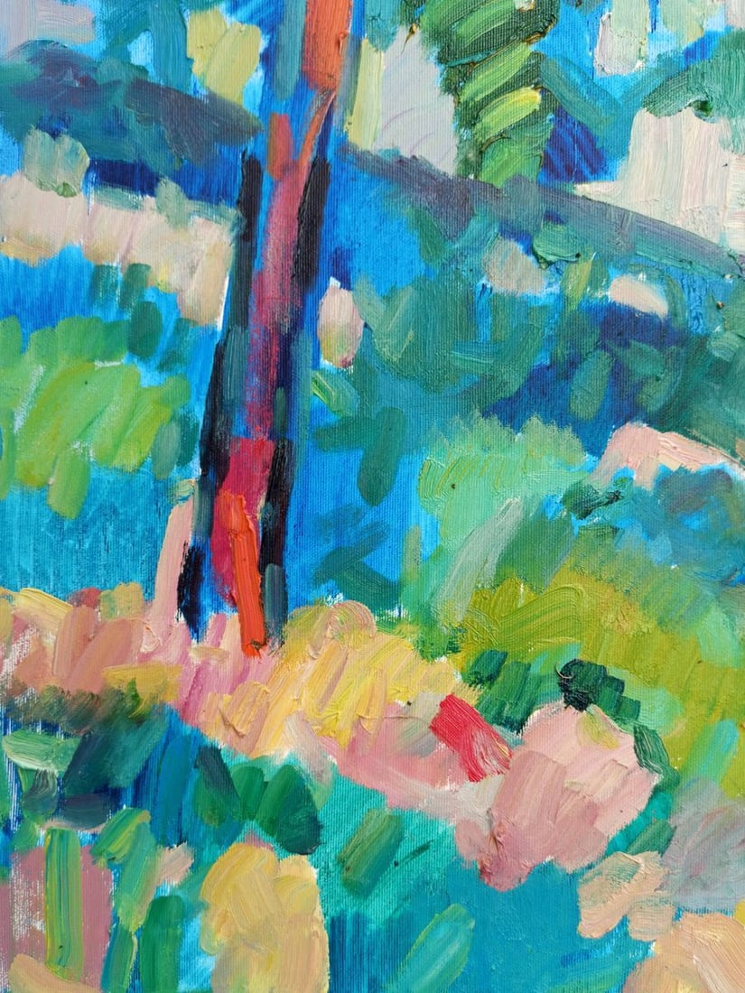 Abstract oil painting City view Peter Tovpev - 8