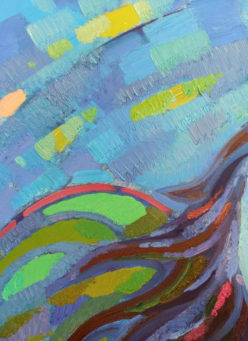 Abstract oil painting Portrait of a girl Peter Tovpev - 2