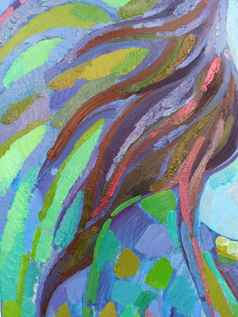 Abstract oil painting Portrait of a girl Peter Tovpev - 5
