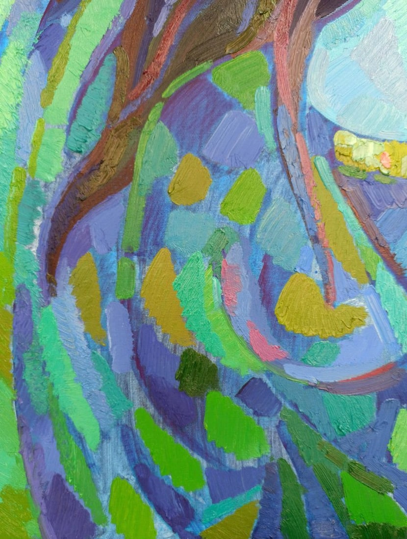 Abstract oil painting Portrait of a girl Peter Tovpev - 8