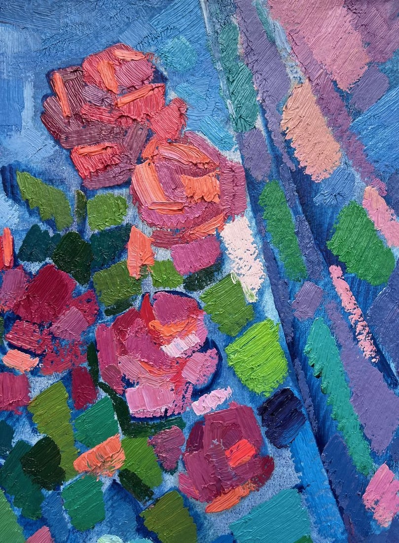 Abstract oil painting Summer still life Peter Tovpev - 4
