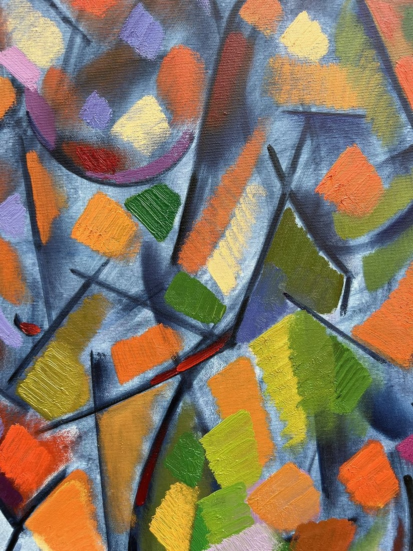 Abstract oil painting two girls Peter Tovpev - 6