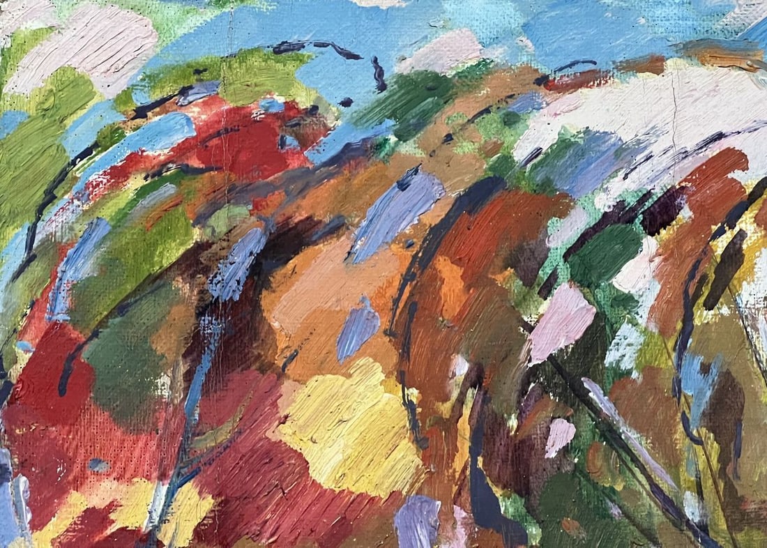 Abstract oil painting between the rainbow Peter Tovpev - 2