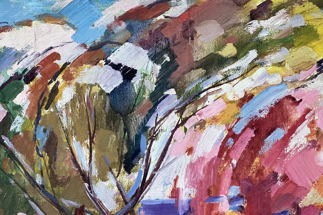Abstract oil painting between the rainbow Peter Tovpev - 3