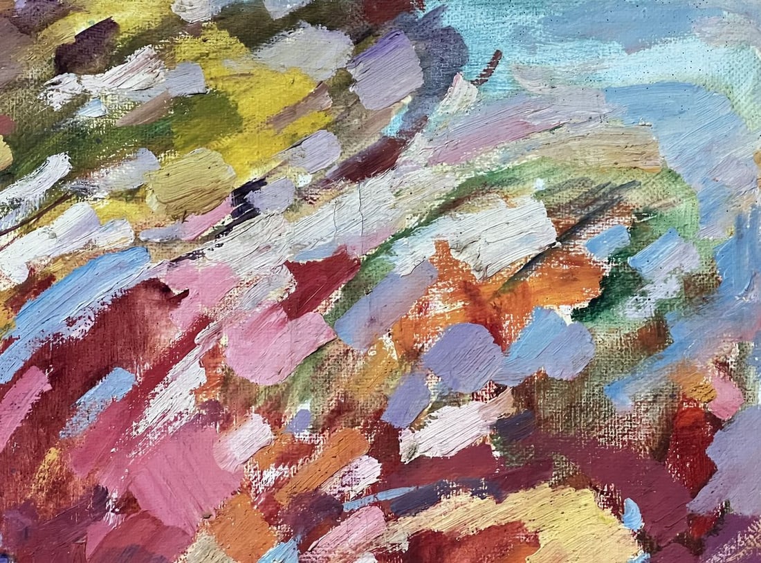 Abstract oil painting between the rainbow Peter Tovpev - 4