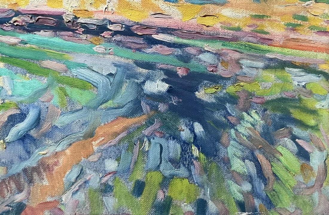 Abstract oil painting on the beach Peter Tovpev - 9