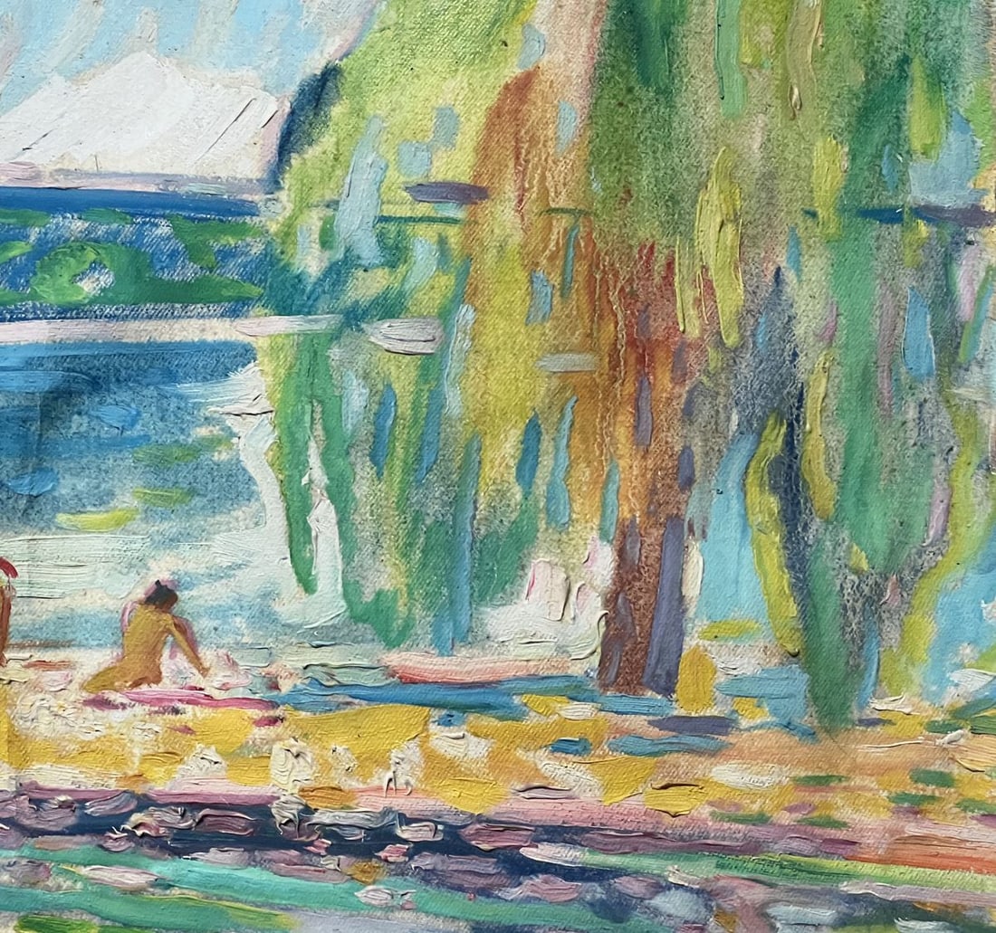 Abstract oil painting on the beach Peter Tovpev - 7