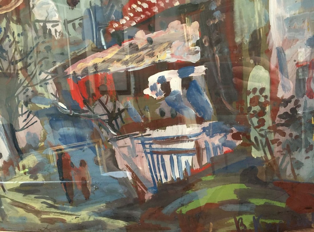 Abstract oil painting In the town Karelin Vyacheslav - 4