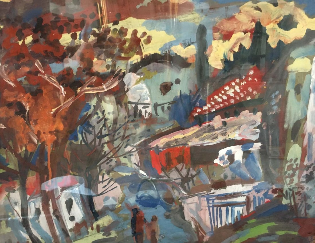Abstract oil painting In the town Karelin Vyacheslav - 5