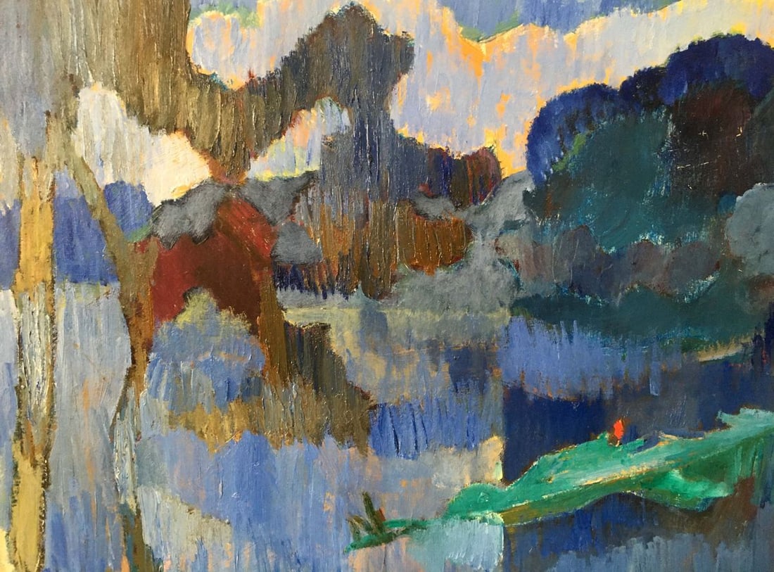 Abstract oil painting Something in the river Kiyansky Yuri Ivanovich - 2