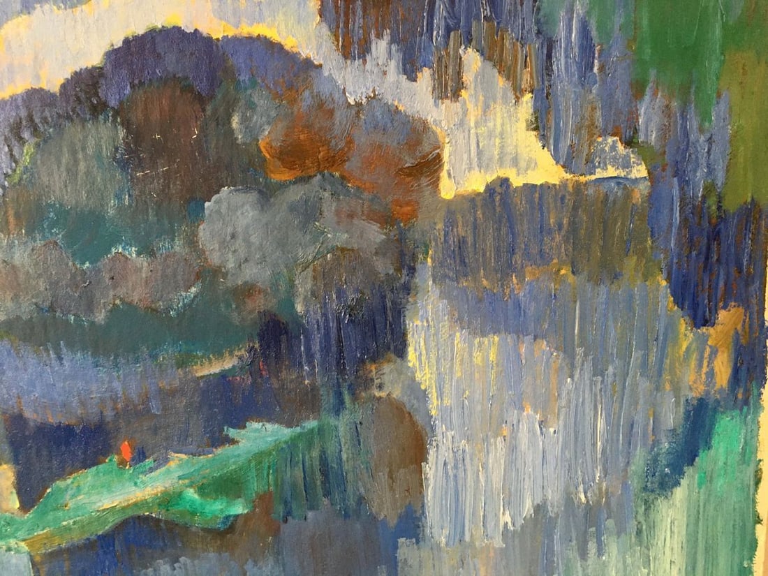 Abstract oil painting Something in the river Kiyansky Yuri Ivanovich - 4