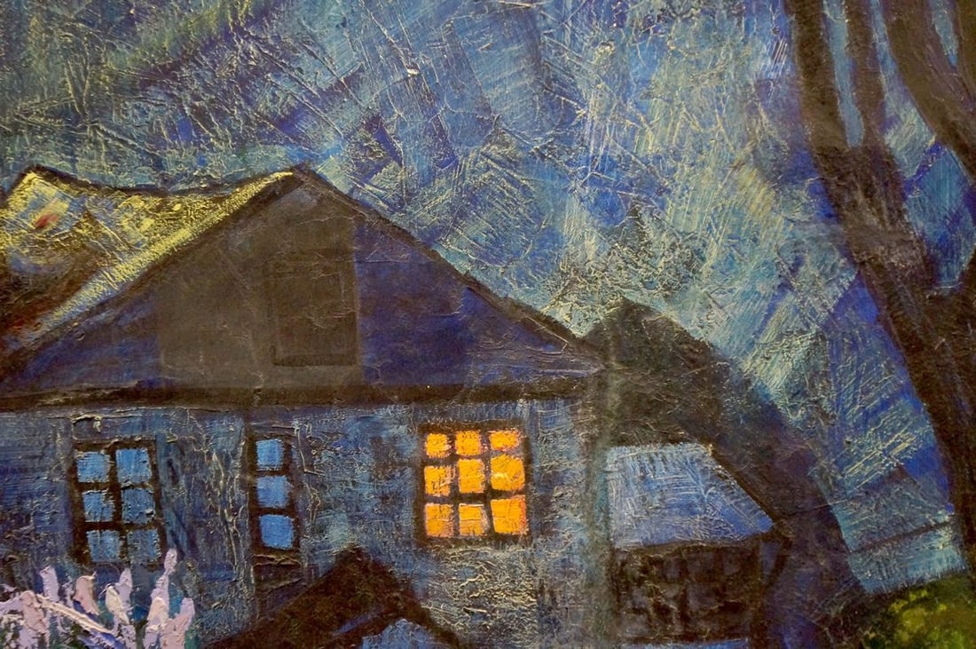 Oil painting Night landscape - 6