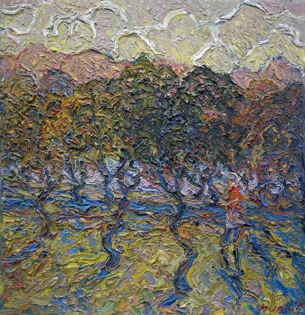 Abstract oil painting Sunny day Fomin Anatoly Nikiforovich: Verns 245 *** ABOUT THIS PAINTING *** * TITLE: Sunny day * ARTISTS: Dupliy Sergey Alexandrovich * SIZE: 51x48 cm/'20.07x18.89 inches' * MEDIUM: oil, canvas on cardboard * HAND PAINTED: Original painti