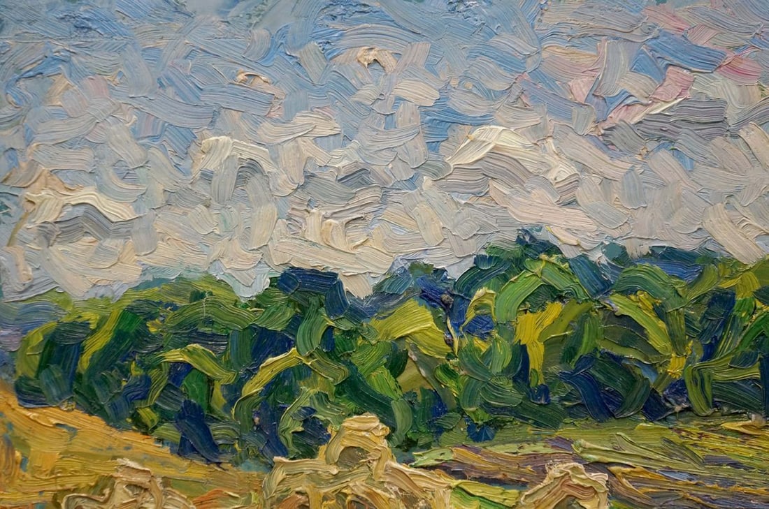 Abstract oil painting Haystacks Dupliy Sergey Alexandrovich - 3