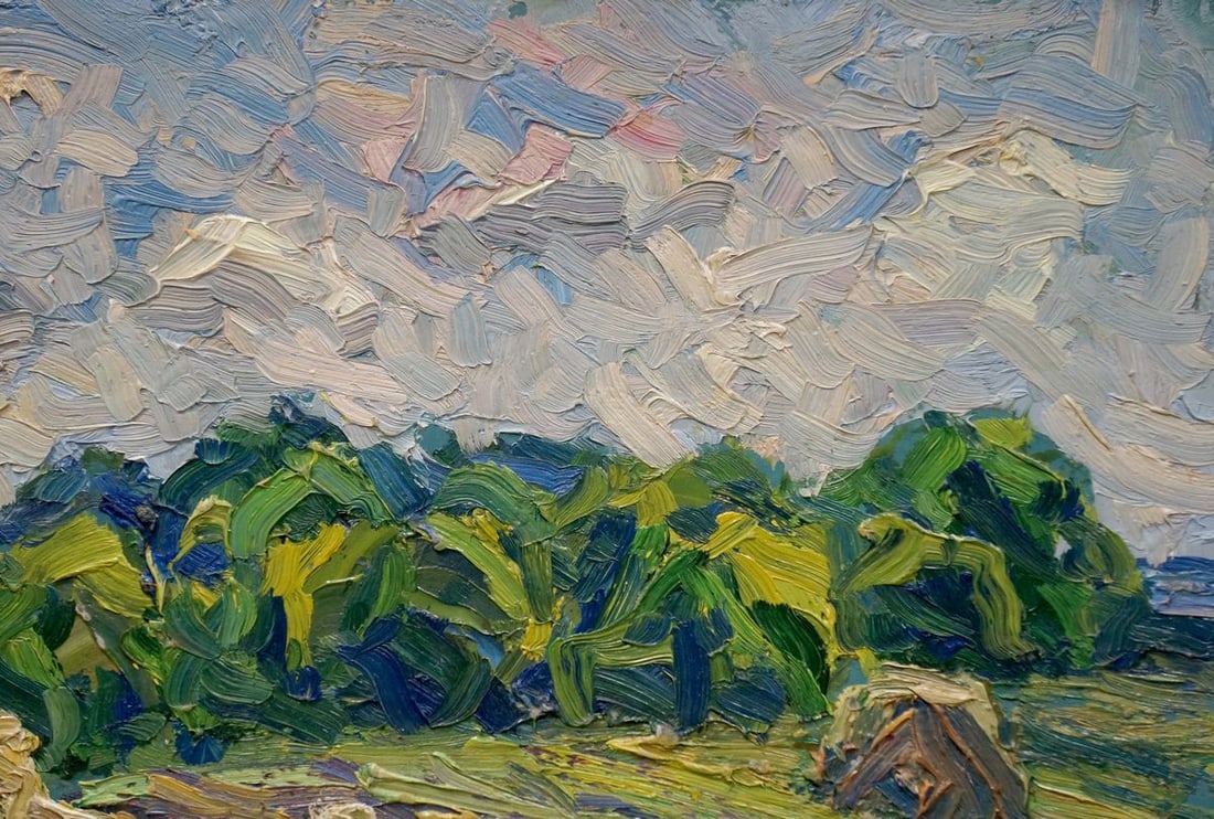 Abstract oil painting Haystacks Dupliy Sergey Alexandrovich - 4