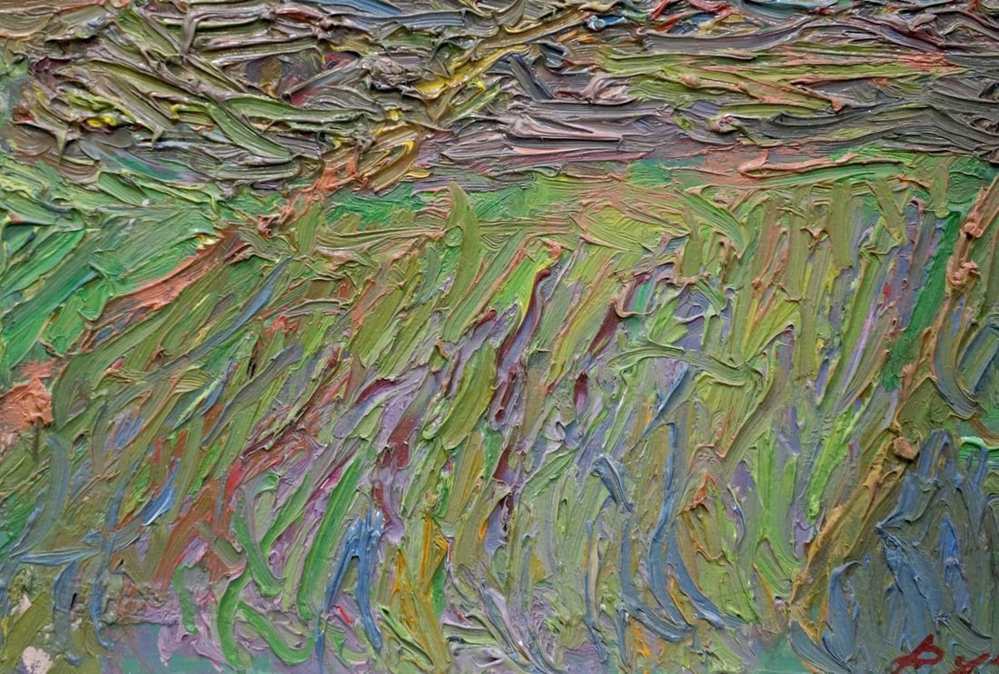 Abstract oil painting Among the trees Dupliy Sergey Alexandrovich - 2