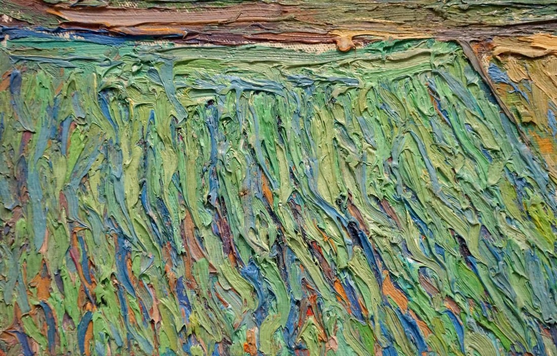 Abstract oil painting Village landscape Dupliy Sergey Alexandrovich - 2