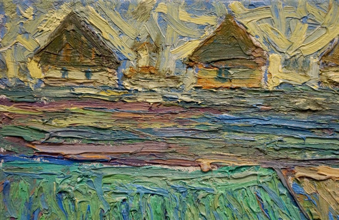 Abstract oil painting Village landscape Dupliy Sergey Alexandrovich - 3