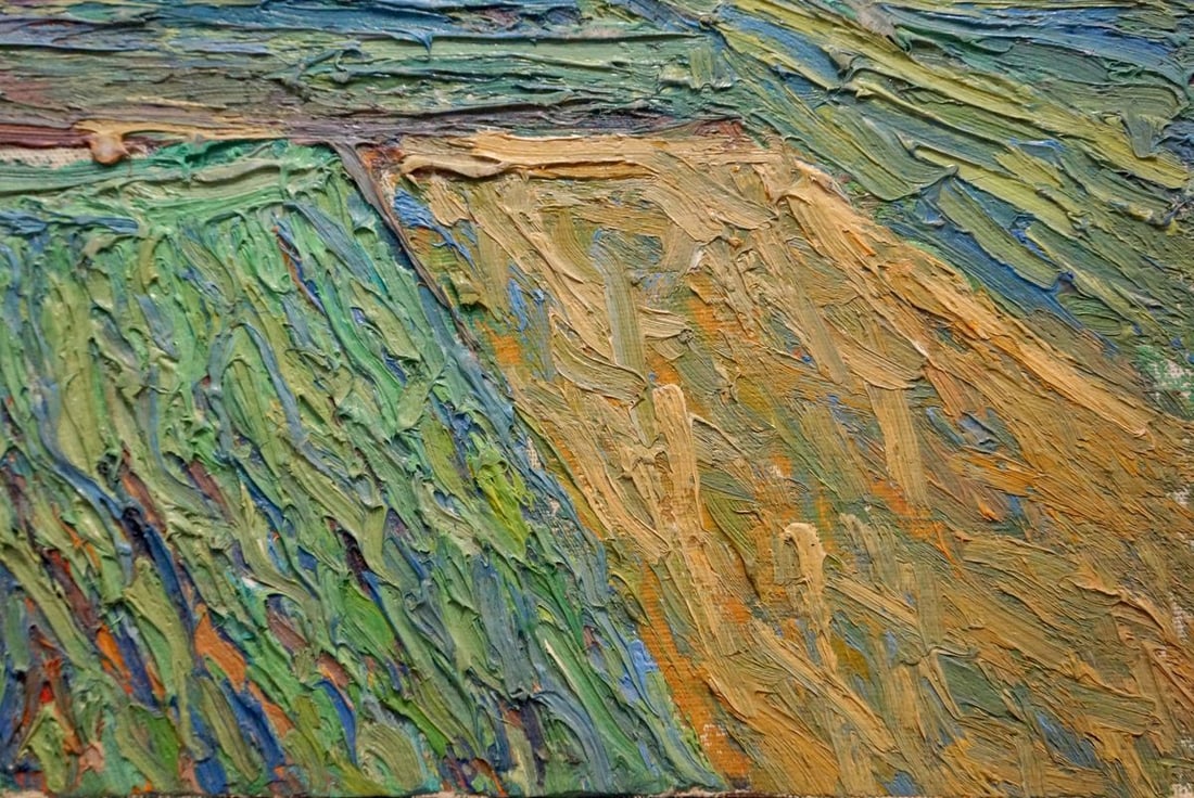 Abstract oil painting Village landscape Dupliy Sergey Alexandrovich - 5