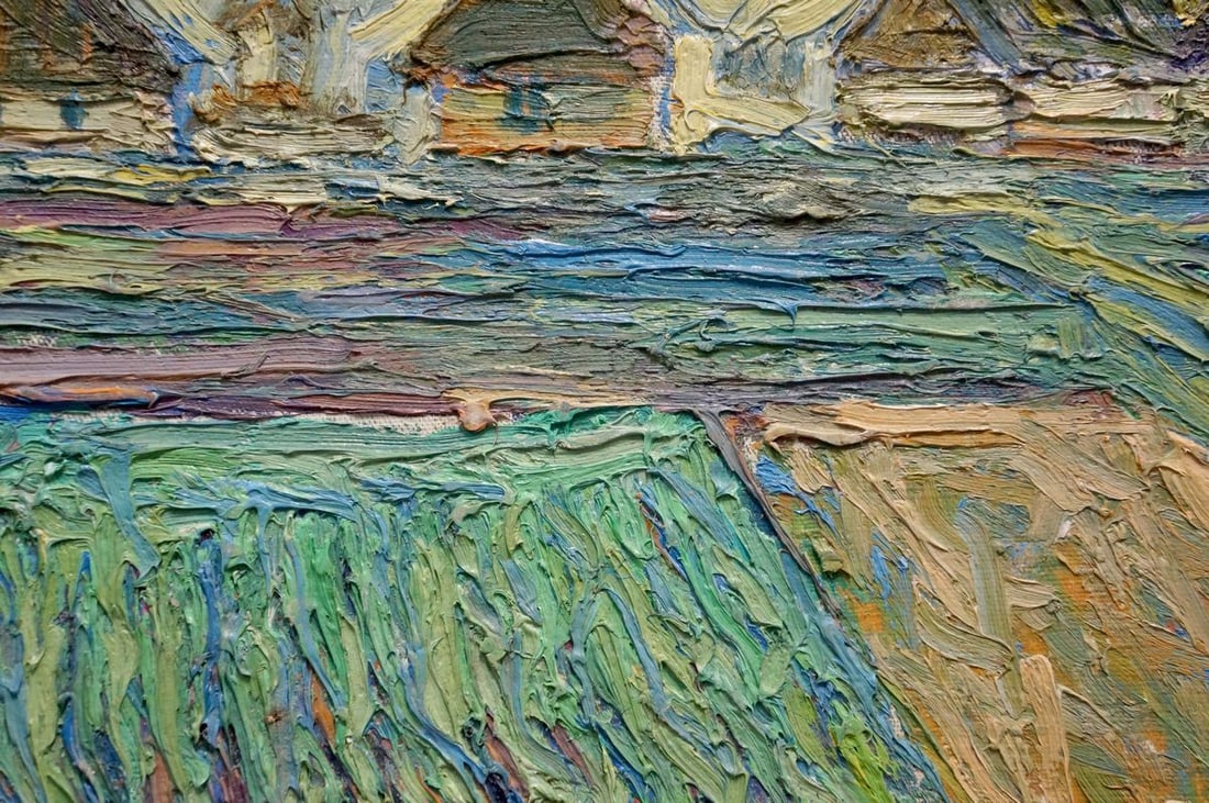 Abstract oil painting Village landscape Dupliy Sergey Alexandrovich - 6