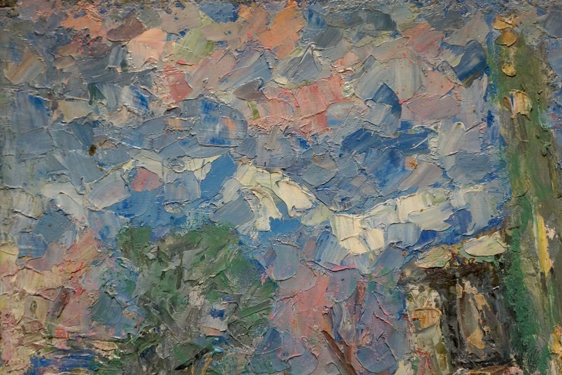 Abstract oil painting Streets in the village Karelin Vyacheslav - 3