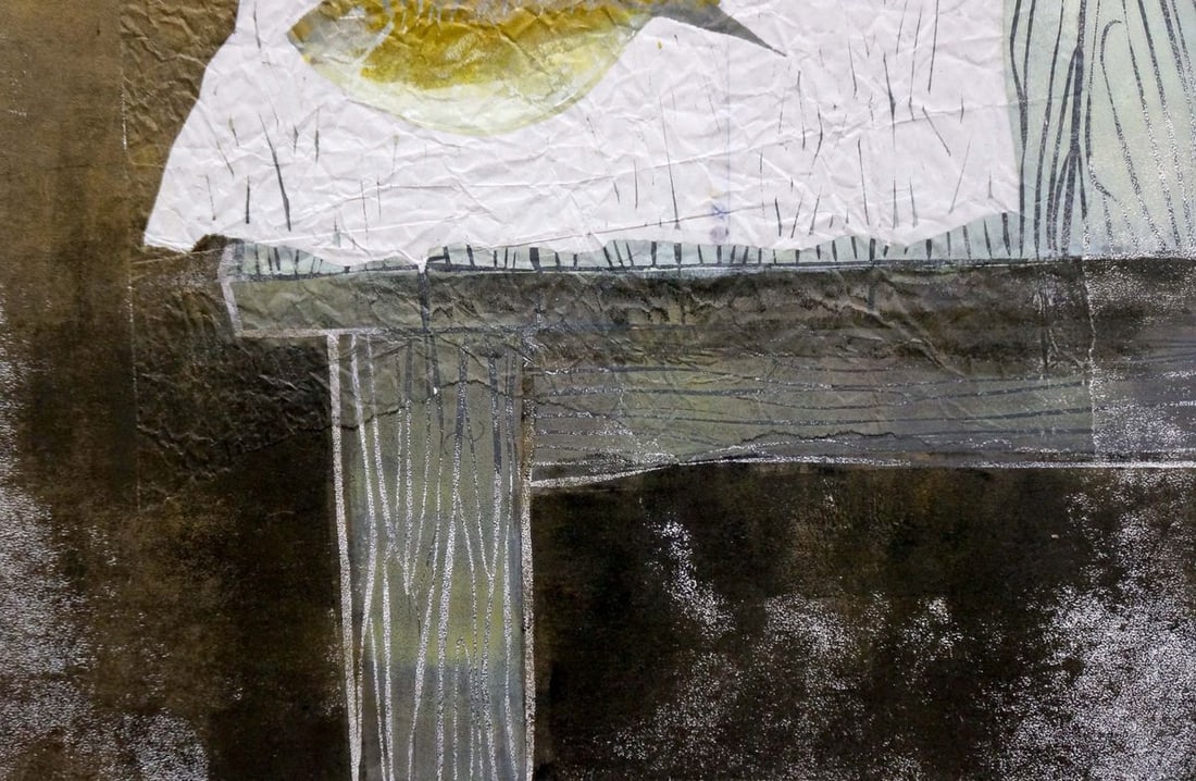 Abstract painting Fish on the table Albina Yaloz - 3