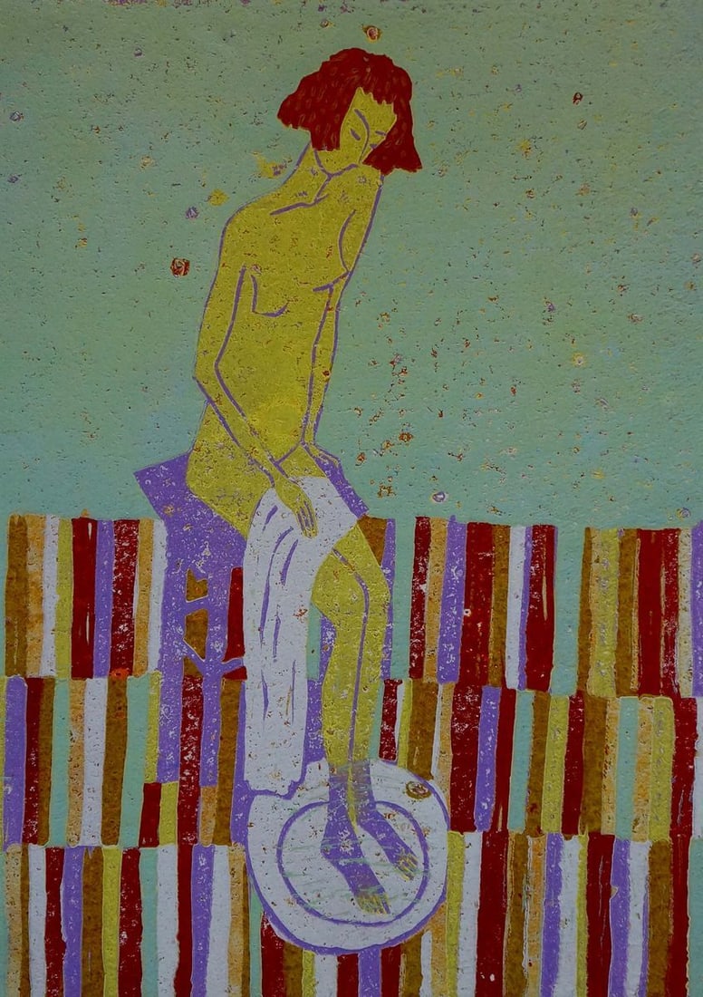 Abstract painting Portrait of a naked girl Albina Yaloz - 2