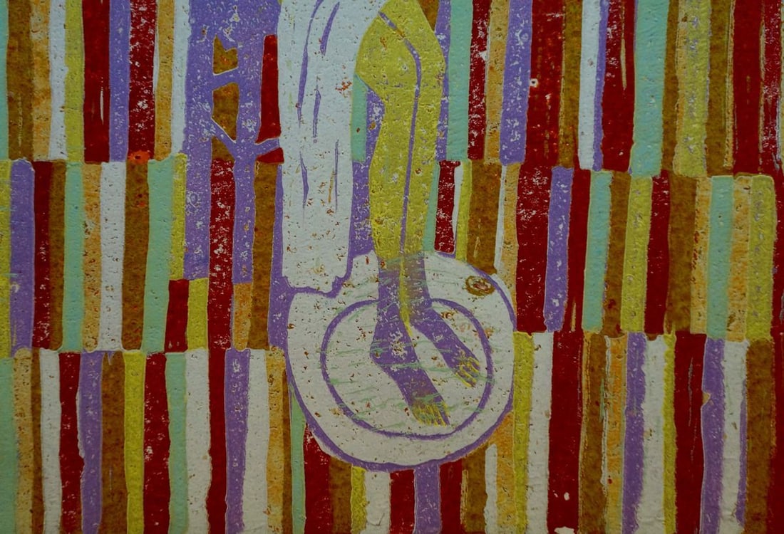 Abstract painting Portrait of a naked girl Albina Yaloz - 3