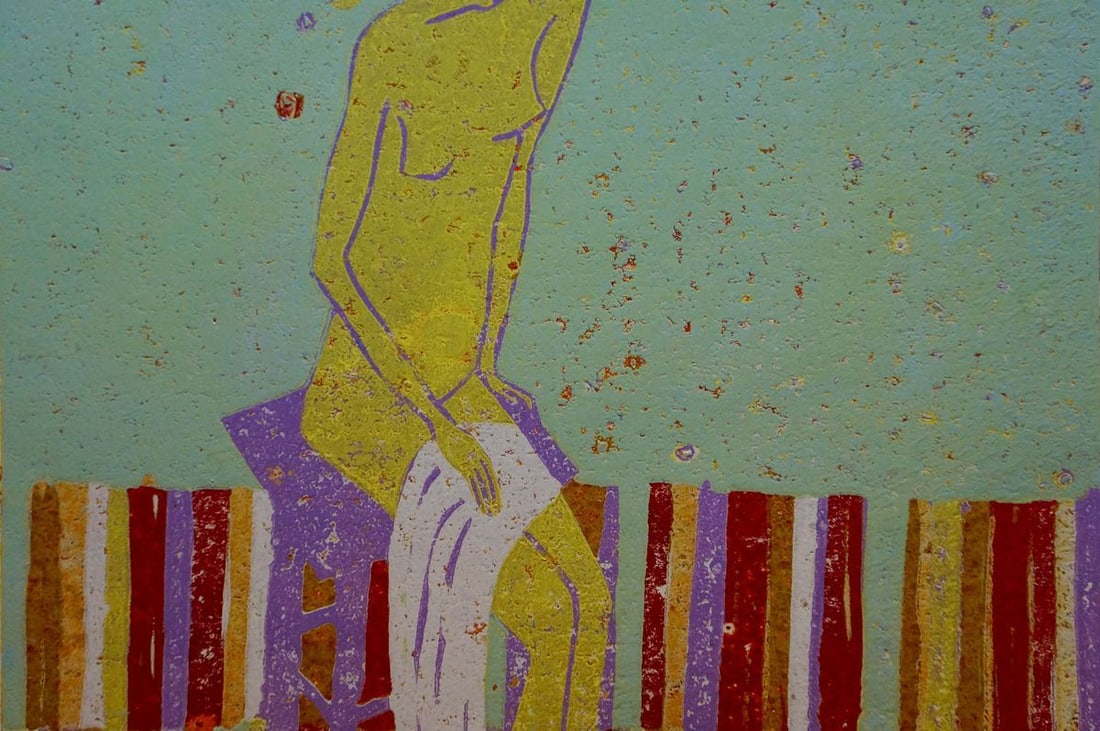 Abstract painting Portrait of a naked girl Albina Yaloz - 4