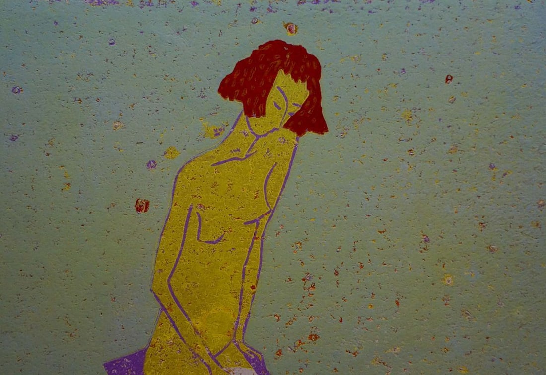 Abstract painting Portrait of a naked girl Albina Yaloz - 5