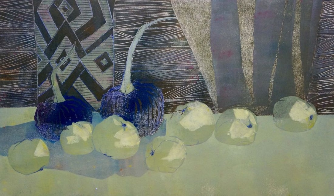 Abstract painting Apples and pumpkins Albina Yaloz - 2