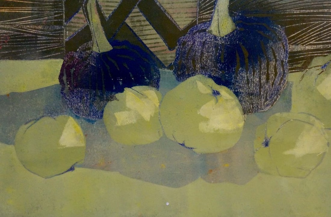 Abstract painting Apples and pumpkins Albina Yaloz - 3