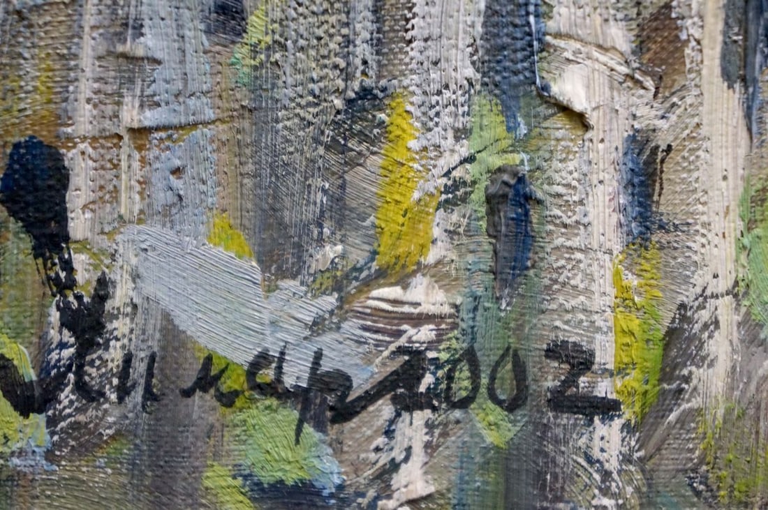 Abstract oil painting Rural landscape - 6