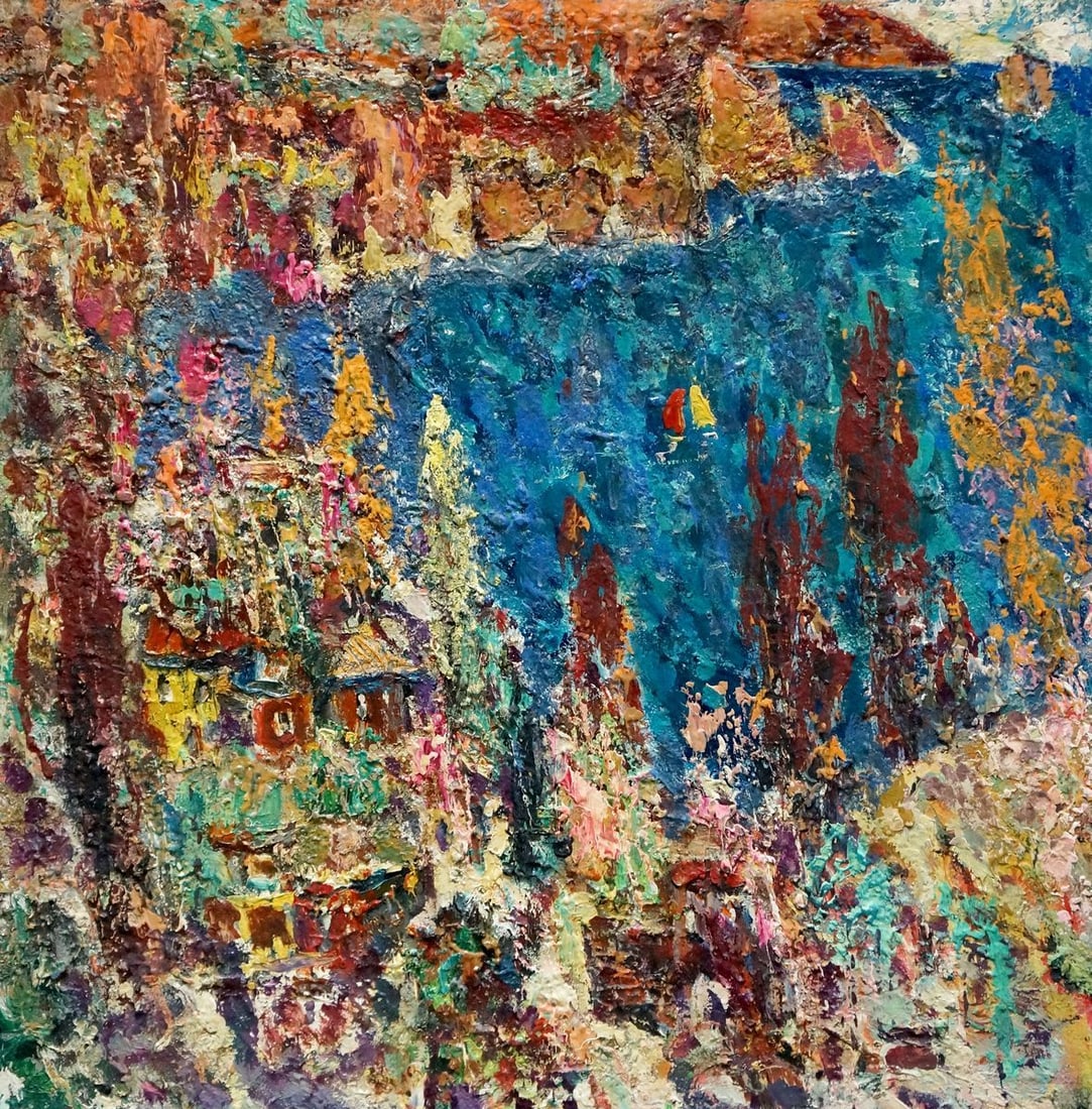 Oil painting The artist's thoughts Filatov Vladimir Nikolaevich: Verns 958 *** ABOUT THIS PAINTING *** * TITLE: The artist's thoughts * ARTISTS: Filatov Vladimir Nikolaevich * SIZE: 71x75 cm/'27.95x29.52 inches' * MEDIUM: oil, cardboard * HAND PAINTED: Original pai