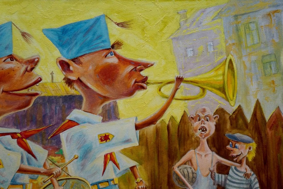 Abstract oil painting Celebration Vadim Pustilnik - 4