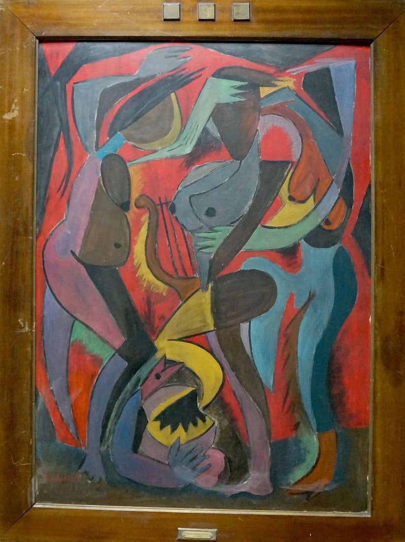 Painting Naked girls Alexander Nikolaevich Volkov: Verns 1184 *** ABOUT THIS PAINTING *** * TITLE: Naked girls * ARTISTS:Alexander Nikolaevich Volkov ( we don't have any document or certificates for this painting) * SIZE: 97x70 cm/'38.18x27.55