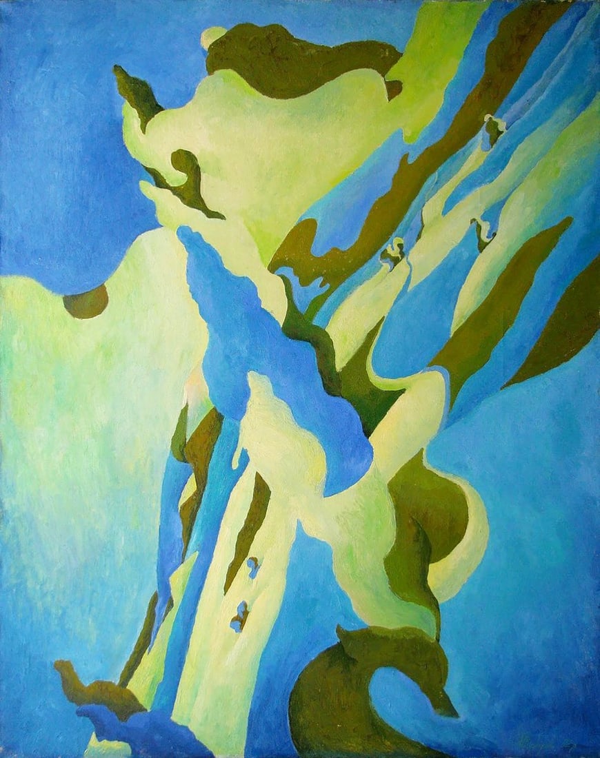 Abstract oil painting Poplar Varvarov Anatoly Viktorovich: Varv 90 *** ABOUT THIS PAINTING *** * TITLE: Poplar * ARTISTS: Varvarov Anatoly Viktorovich * SIZE: 123x100 cm/'48.42x39.37 inches' * MEDIUM: oil, canvas * HAND PAINTED: Original painting from our col