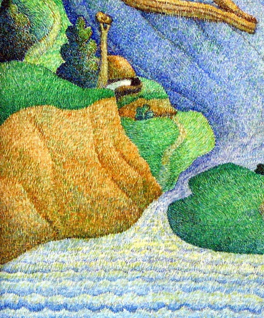 Abstract watercolor painting A boat is sailing, alone behind the water Varvarov Anatoly Viktorovich - 4