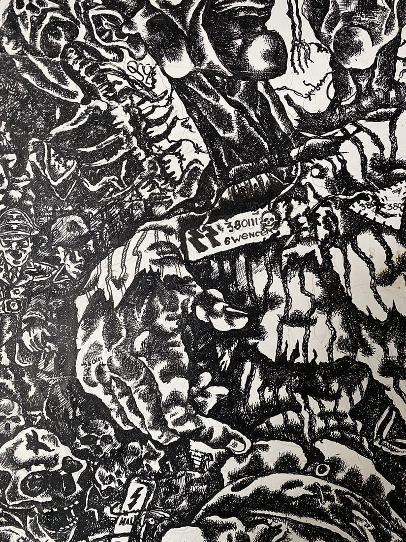 Ink painting Concentration camp Alexander Arkadievich Litvinov - 2